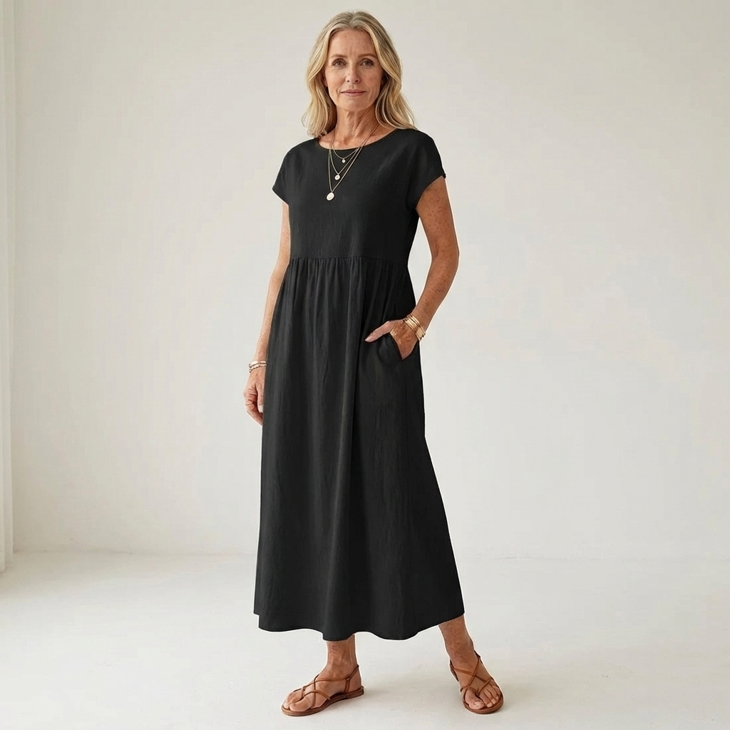 Gabrielle™ | Soft Cotton Midi Dress