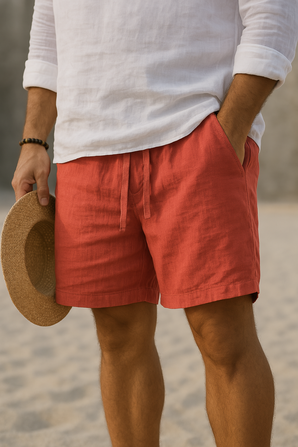 Tom Hollinger | Casual Cotton-Linen Blend Shorts for Men