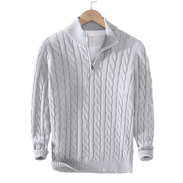 Anthony - Twisted Knit Half-Zip Jumper