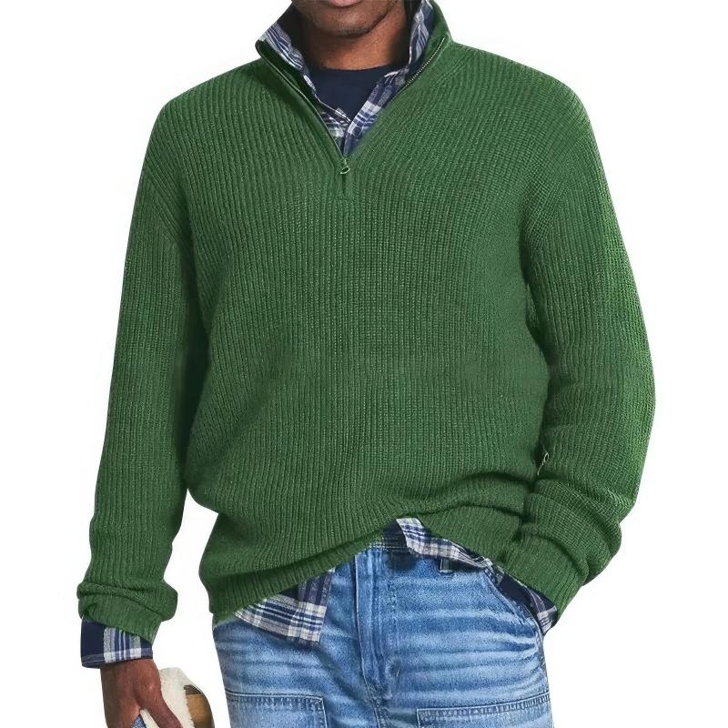 Finn - Comfortable Zip Neck Jumper