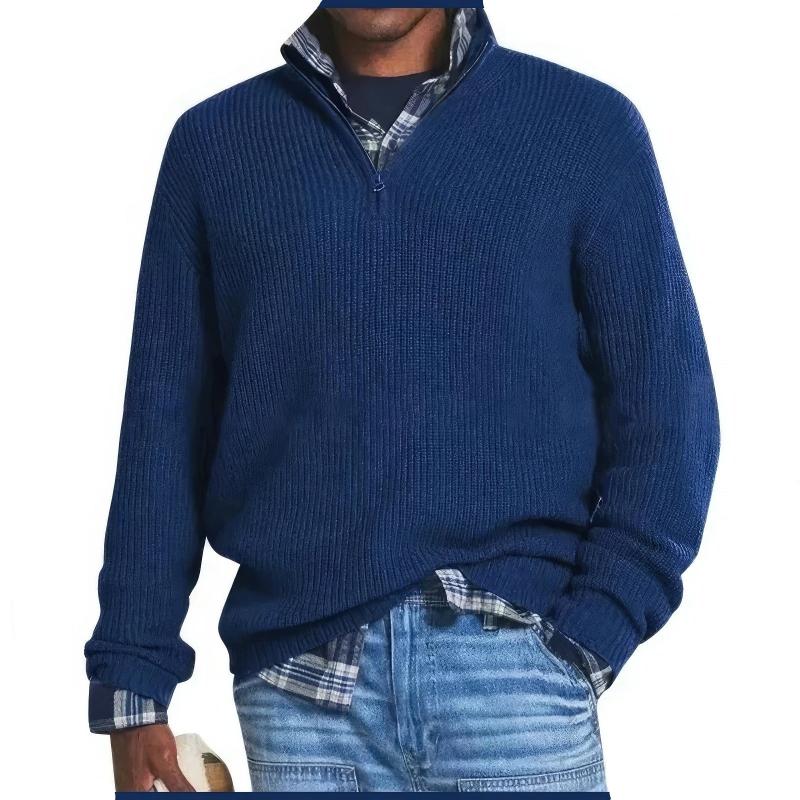 Finn - Comfortable Zip Neck Jumper