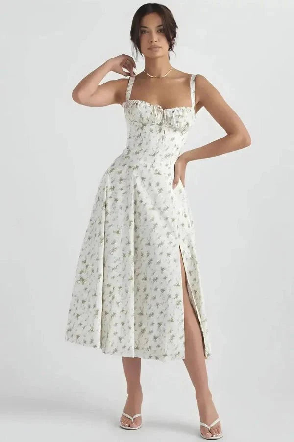 Linsay™ | Flattering Floral Midi Dress