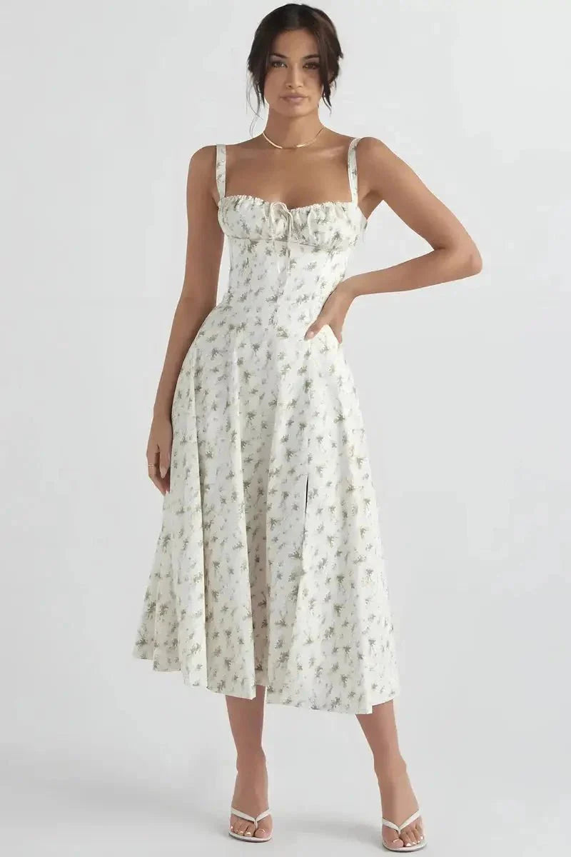 Linsay™ | Flattering Floral Midi Dress