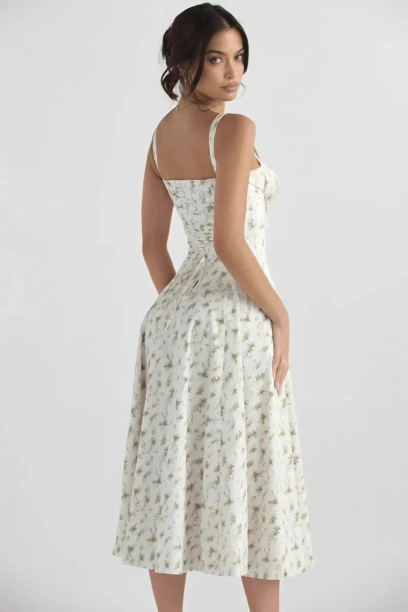 Linsay™ | Flattering Floral Midi Dress