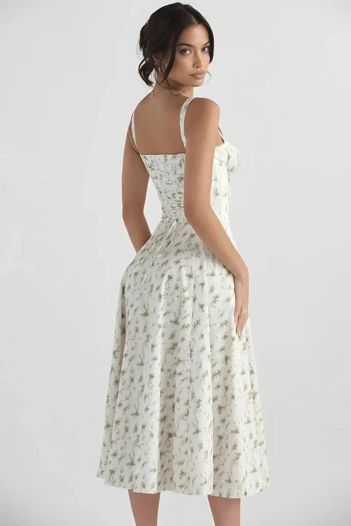 Linsay™ | Flattering Floral Midi Dress