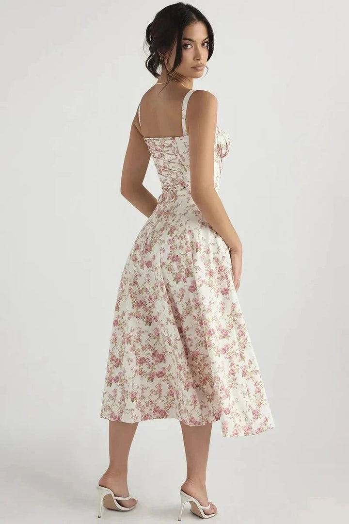 Linsay™ | Flattering Floral Midi Dress