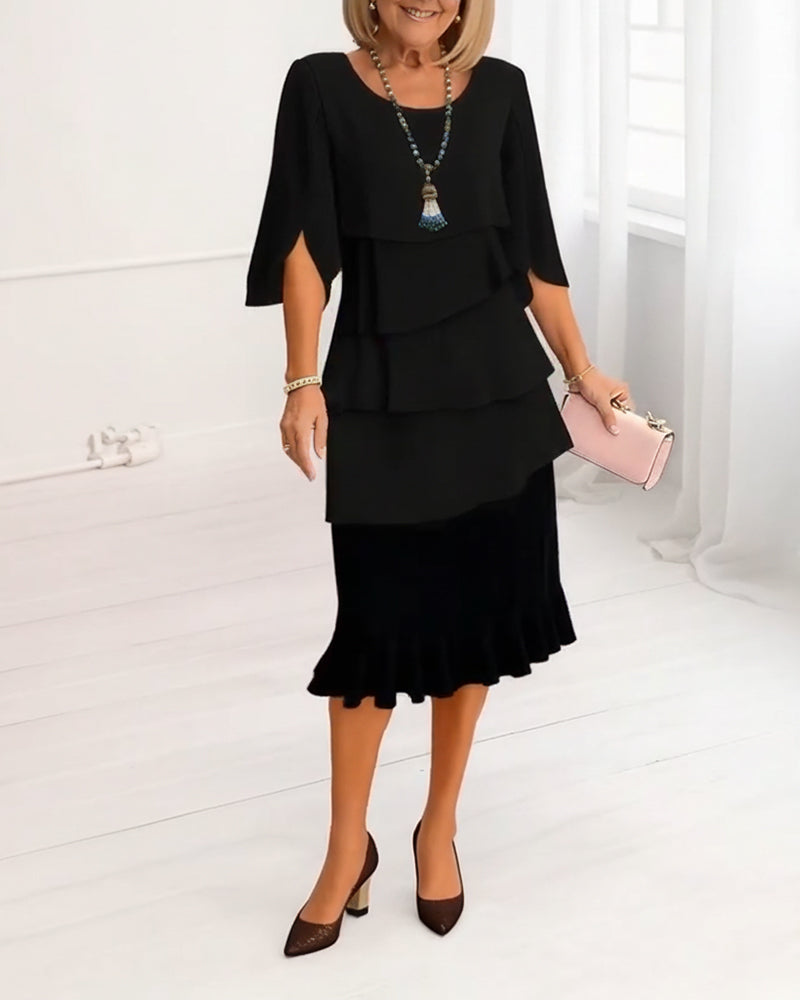 Patricia™ | Flattering A-Line Ruffle Dress