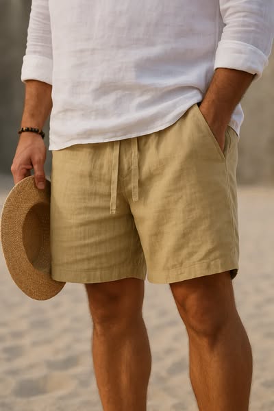 Tom Hollinger | Casual Cotton-Linen Blend Shorts for Men