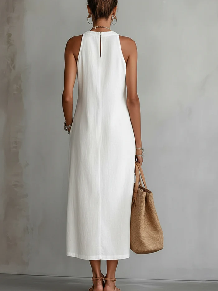 Lorna Sleeveless Midi Dress - Detail