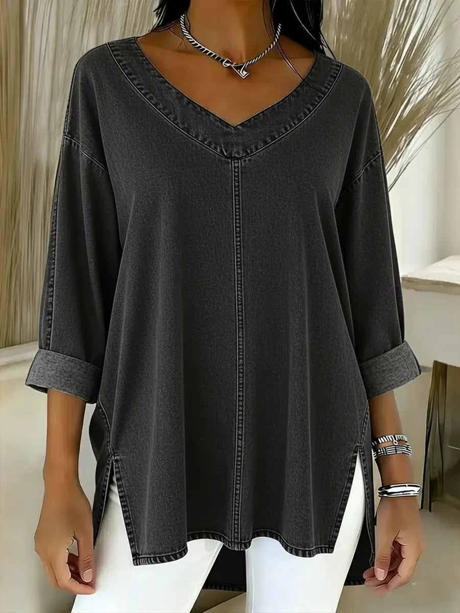 Jenelyn Denim Shirt - Black