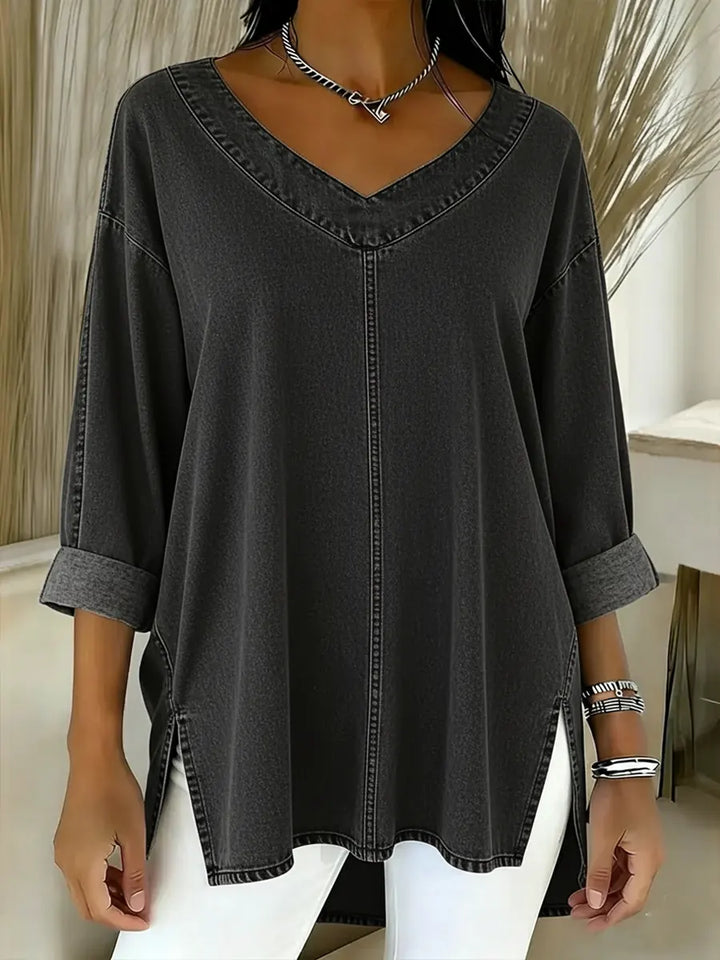 Jenelyn Denim Shirt - Black