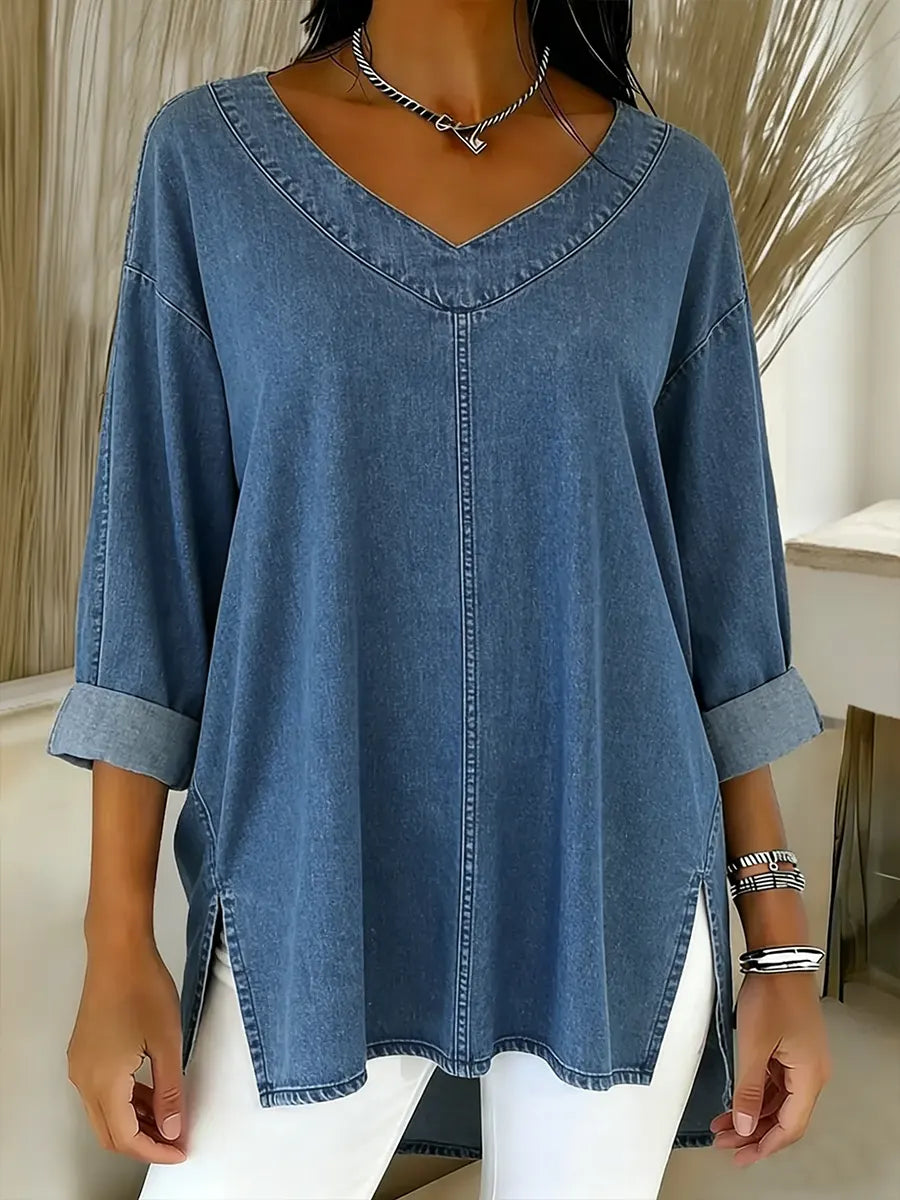 Jenelyn Denim Shirt - Blue
