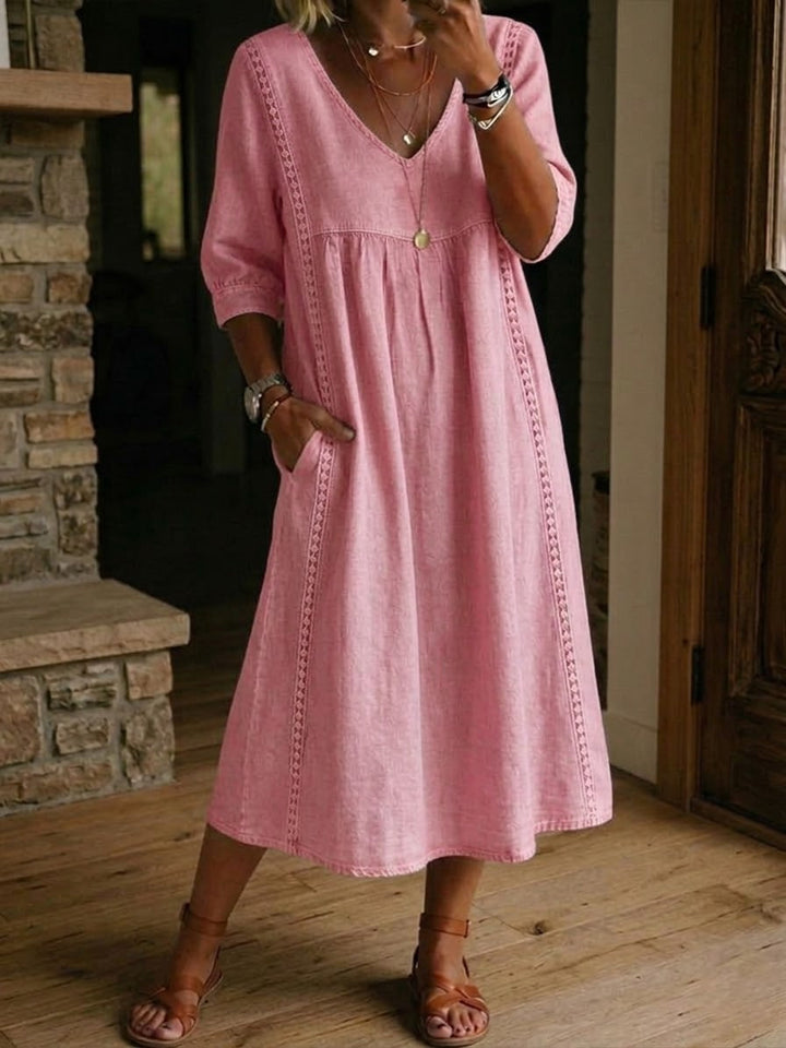 Flora Soft-Weave Floral Dress - Pink
