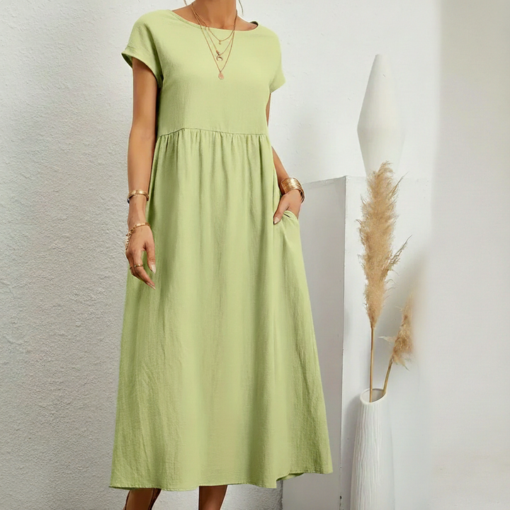 Gabrielle™ | Soft Cotton Midi Dress