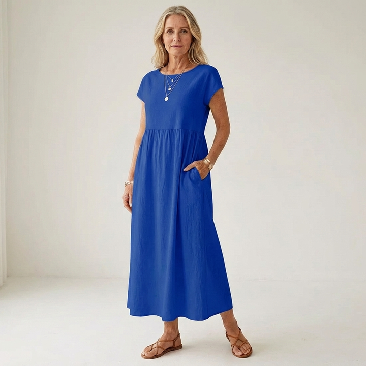Gabrielle™ | Soft Cotton Midi Dress