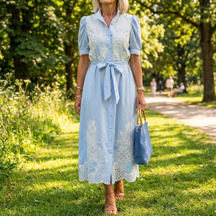 Belle™ | Bohemian Lace-Up Maxi Dress for Effortless Summer Style
