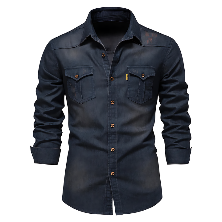 Avantea - Elegant Denim Shirt