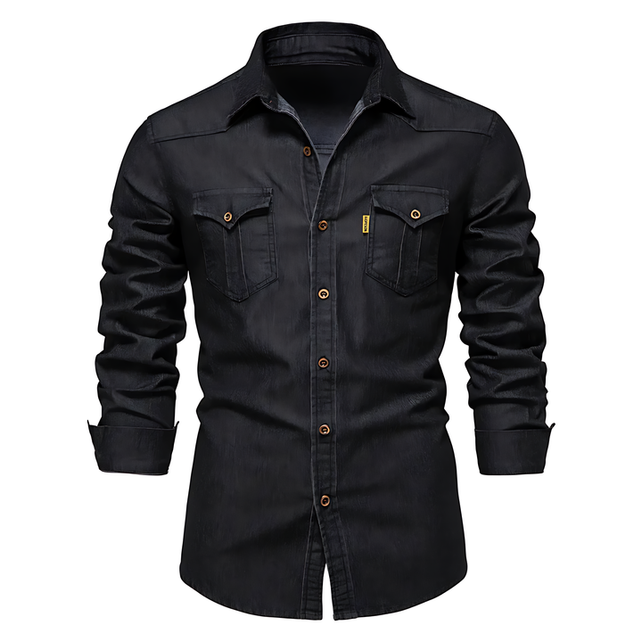 Avantea - Elegant Denim Shirt